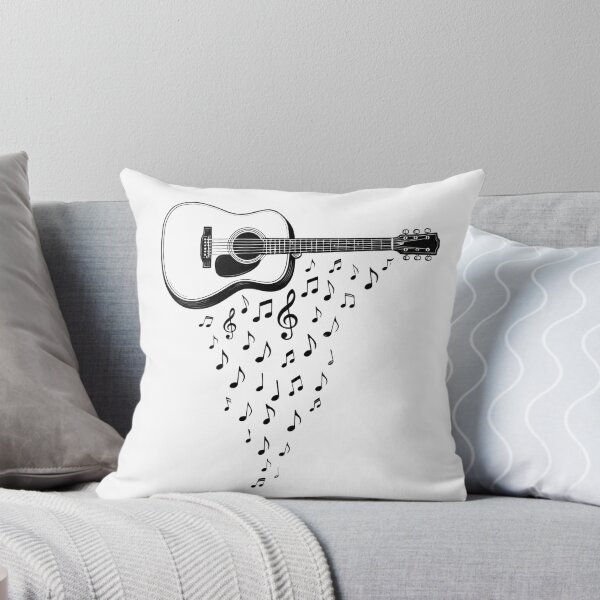 Item preview,  Black & White Guitar Melody Sticker designed and sold by M.Store.