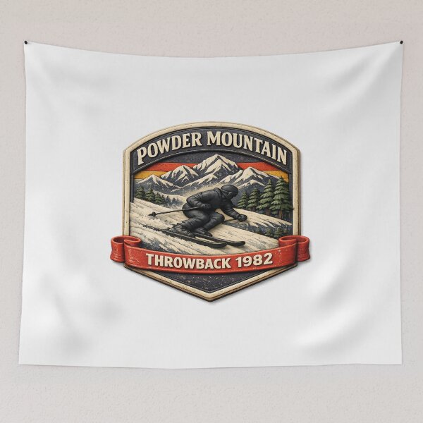 Item preview, Powder Mountain Throwback Ski 1982 designed and sold by Dresut.