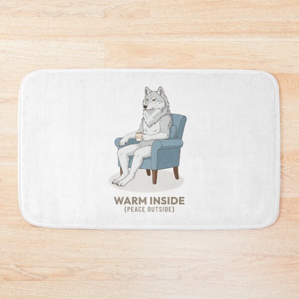 Item preview, Vintage Wolf Drinking Tea Retro Illustration designed and sold by Cozy Vintage Animal.