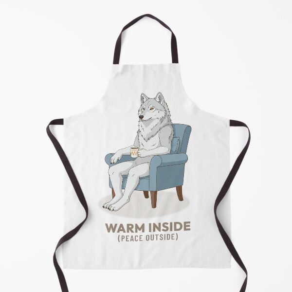 Item preview, Vintage Wolf Drinking Tea Retro Illustration designed and sold by Cozy Vintage Animal.