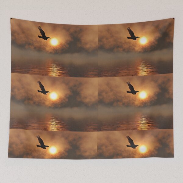 Item preview, Golden Sunset Seagull Silhouette designed and sold by Amr Siam.