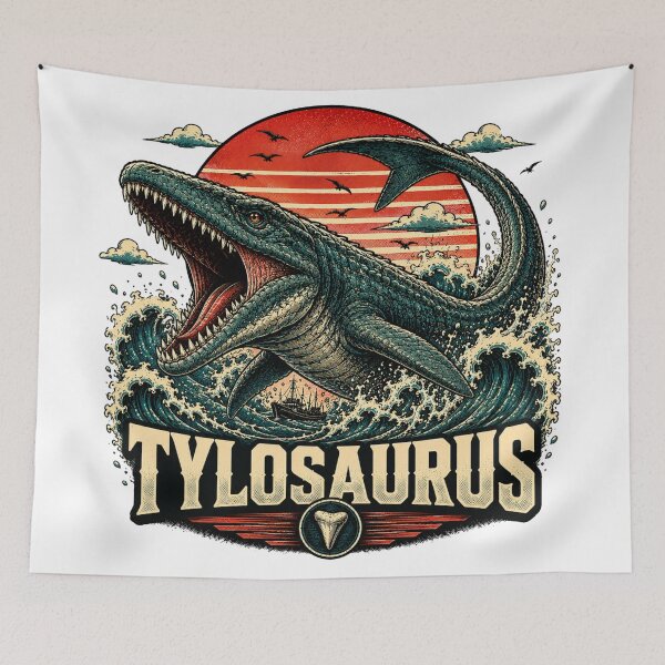 Item preview, Tylosaurus Prehistoric Marine Reptile Retro Vintage designed and sold by JonelleTshirts.
