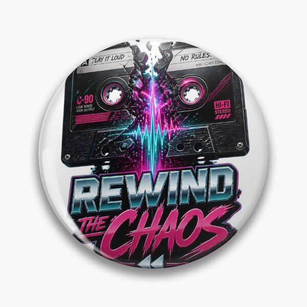 Item preview, Rewind The Chaos Retro Cassette designed and sold by SurajDesigns.