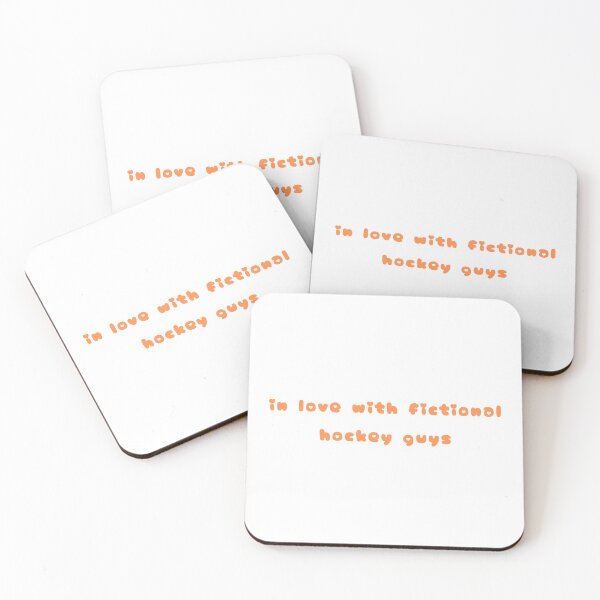 Item preview, OFF CAMPUSIn Love With Fictional Hockey Guys – Cute Heart Font Book Lover Design ORANGE designed and sold by gabbycore.