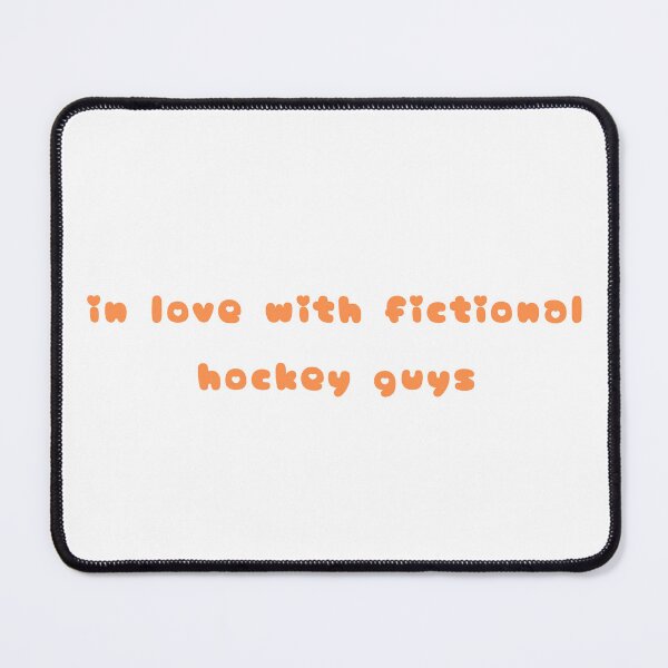 Item preview, OFF CAMPUSIn Love With Fictional Hockey Guys – Cute Heart Font Book Lover Design ORANGE designed and sold by gabbycore.