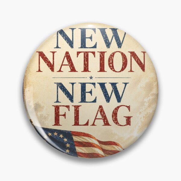 Item preview, New Nation New Flag – Vintage Americana Revolutionary Poster designed and sold by Novel Works Studio.