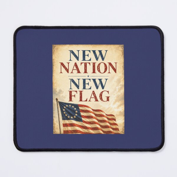Item preview, New Nation New Flag – Vintage Americana Revolutionary Poster designed and sold by Novel Works Studio.