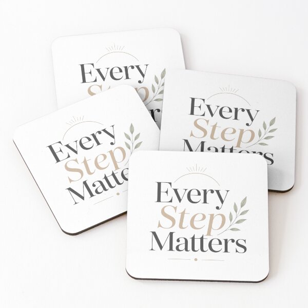 Item preview, Every Step Matters | Motivational Minimalist Quote designed and sold by Irene Catchmind.