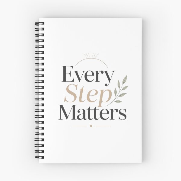 Item preview, Every Step Matters | Motivational Minimalist Quote designed and sold by Irene Catchmind.