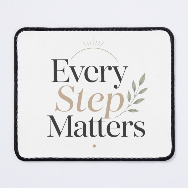 Item preview, Every Step Matters | Motivational Minimalist Quote designed and sold by Irene Catchmind.
