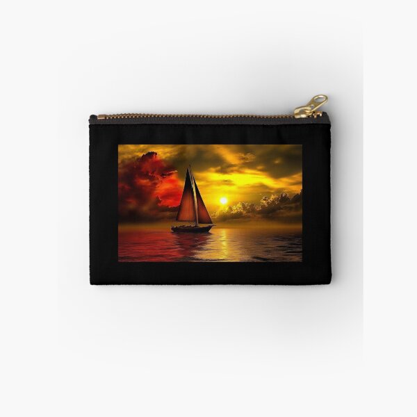 Item preview, Fiery Sunset Sailboat Silhouette designed and sold by Amr Siam.