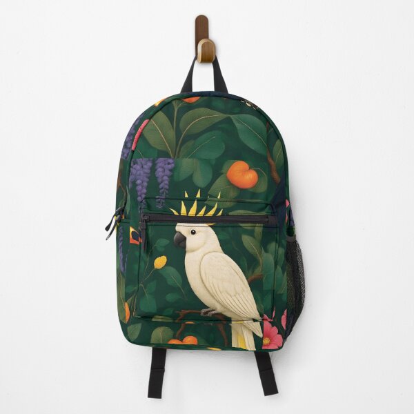 Item preview, Maximalist Tropical Toucan and Cockatoo Jungle Art Print designed and sold by ayatstudio.
