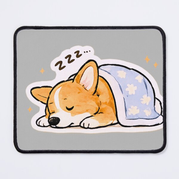 Item preview, Sleeping Corgi Under Blanket Sticker - Cute Cozy Puppy, Good Night Dog Art, Pembroke Welsh Corgi Gift, Self Care Sticker, Wave Time designed and sold by Wave time.