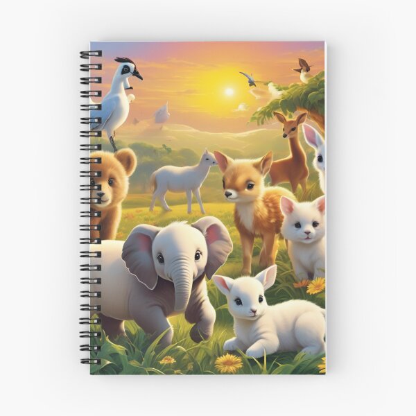 Item preview, Baby Animals Together in Golden Sunset Meadow designed and sold by CASASIS_MERCH.