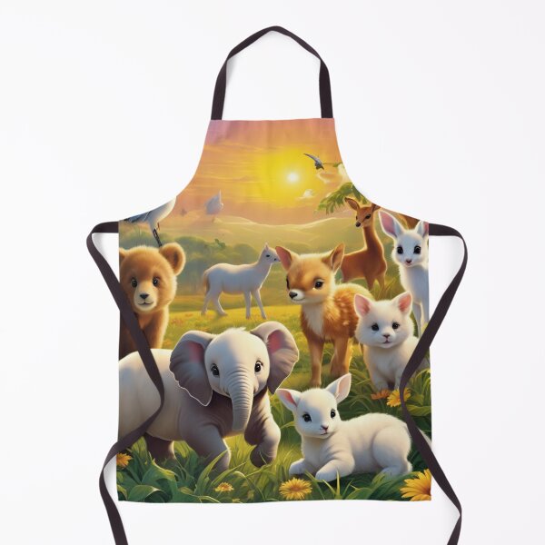 Item preview, Baby Animals Together in Golden Sunset Meadow designed and sold by CASASIS_MERCH.