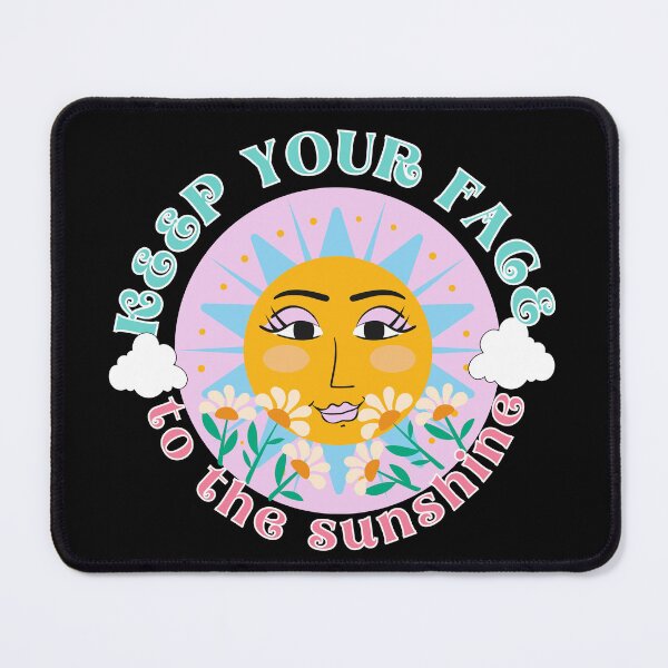 Item preview, Keep Your Face To The Sunshine Retro Sun and Daisies Logo designed and sold by SilverSeaBKK.