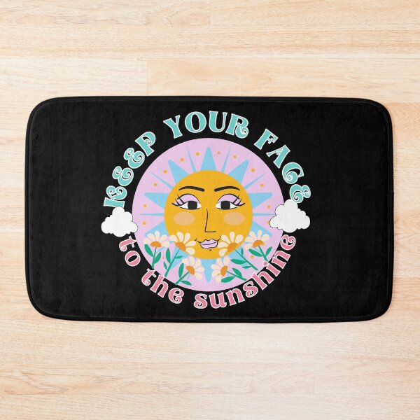 Item preview, Keep Your Face To The Sunshine Retro Sun and Daisies Logo designed and sold by SilverSeaBKK.