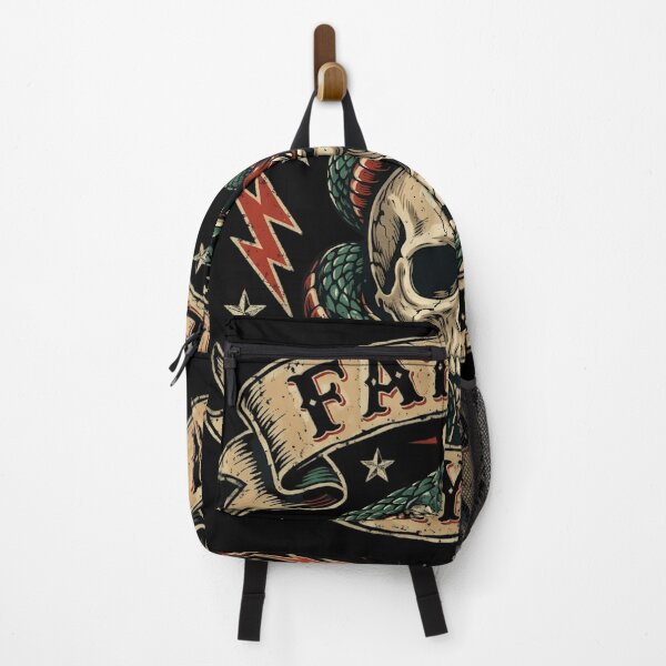 Item preview, Father of Mayhem Vintage Skull and Snake Tattoo Style Biker Graphic designed and sold by haitrieuic96.