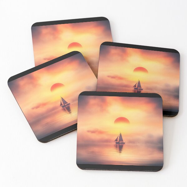 Item preview, Dreamy Sunset Sailboat Escape designed and sold by Amr Siam.