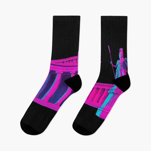 Item preview, Neon Cyber Temple: Synthwave Classical Pillars designed and sold by A E S T H E T A T A G.
