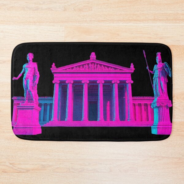Item preview, Neon Cyber Temple: Synthwave Classical Pillars designed and sold by A E S T H E T A T A G.