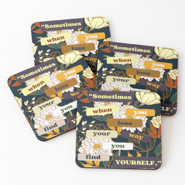 Item preview, Find Yourself Quote on Flowers designed and sold by AccessoriesareNecessities.