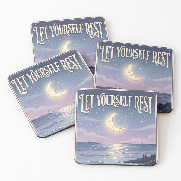 Item preview, Let Yourself Rest – Ocean Therapy Poster Design designed and sold by Sea Gem.