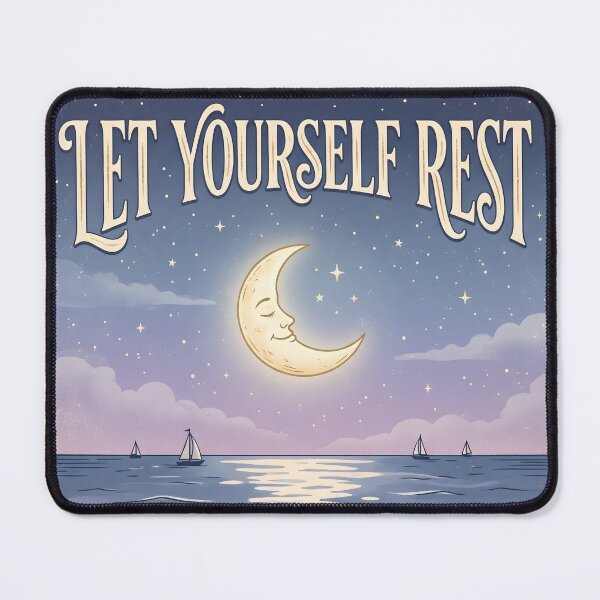 Item preview, Let Yourself Rest – Ocean Therapy Poster Design designed and sold by Sea Gem.