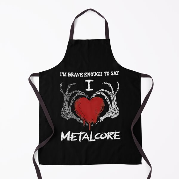 Aperçu de l'œuvre Assez courageux pour dire que j'aime le metalcore Cadeau pour fan de metalcore créée et vendue par Say It With Ink.