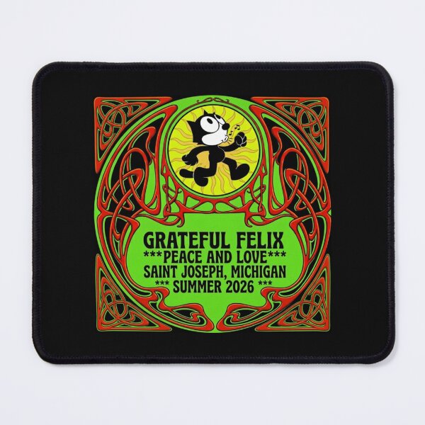 Item preview, GRATEFUL FELIX AGAIN- HAPPY CAT, PEACE AND LOVE, SUMMER2026 SAINT JOSEPH, MICHIGAN U.S.A. designed and sold by V3GFX.