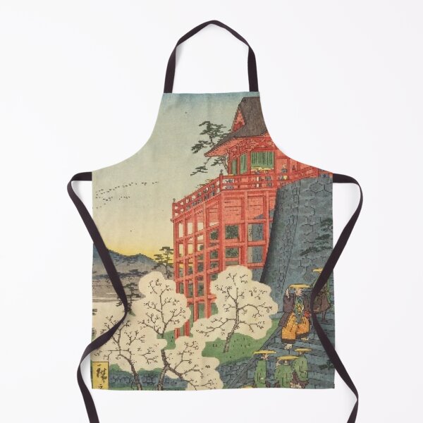 Item preview, Kiyomizudera Temple Kyoto - Vintage Ukiyo-e Cherry Blossoms Art designed and sold by vekotpu.