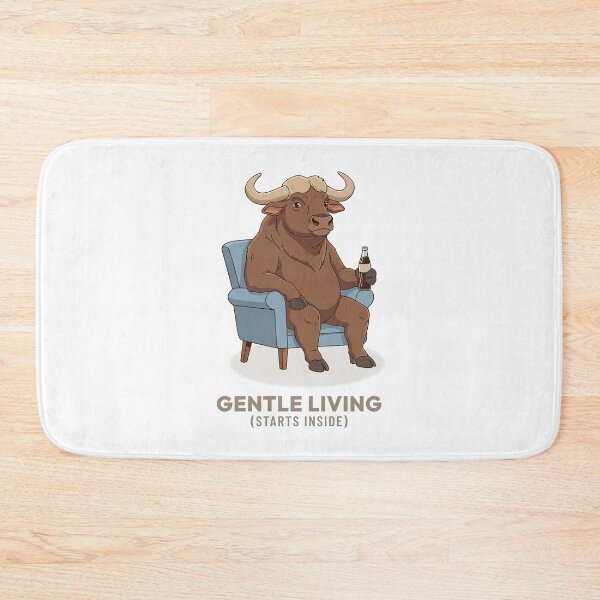 Item preview, Cozy Retro Buffalo Drinking Soda Vintage Illustration designed and sold by COZY VINTAGE animal.