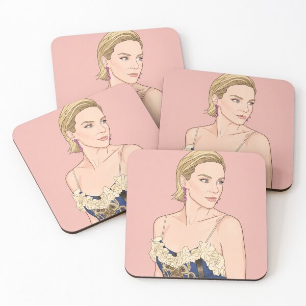 Item preview, Portrait Rhea Seehorn Pink Wall Fan Art designed and sold by Stephisy.