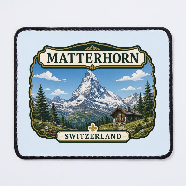 Item preview, Matterhorn, Switzerland - Alpine Mountain designed and sold by Myra365Art.