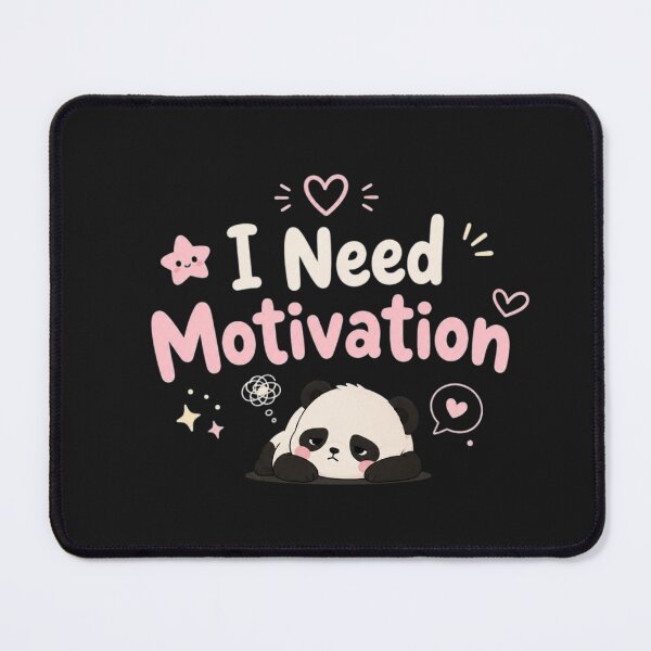 Item preview, Cute I Need Motivation Panda Quote Design | Funny Lazy Study Aesthetic designed and sold by Sanika arts .