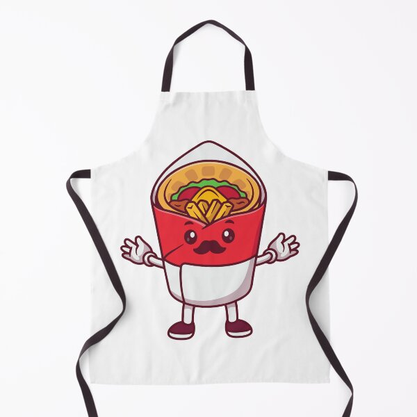 Item preview, Cute Kebab Wrap Mascot with Mustache designed and sold by Chrislogo.