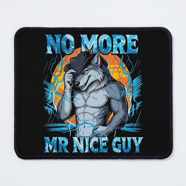 Item preview, No More Mr Nice Guy Muscular Cowboy Wolf Lightning designed and sold by Vermanartist.