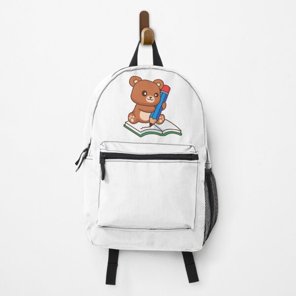 Item preview, Cute Bear Writing in Notebook with Big Pencil designed and sold by Chrislogo.