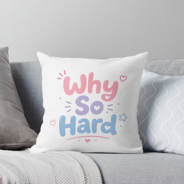 Item preview, Why So Hard Cute Motivational Quote Kawaii Pastel Typography Design designed and sold by Sanika arts .