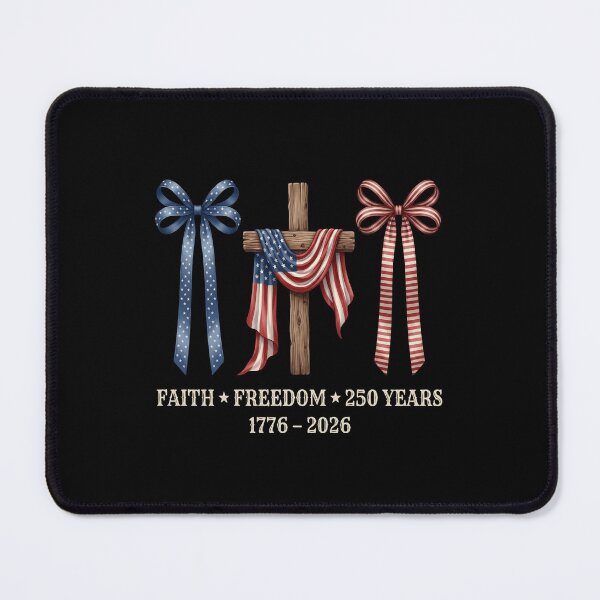 Item preview, Faith Freedom 250 Years USA 1776-2026 Patriotic Cross and Bows designed and sold by haitrieuic96.
