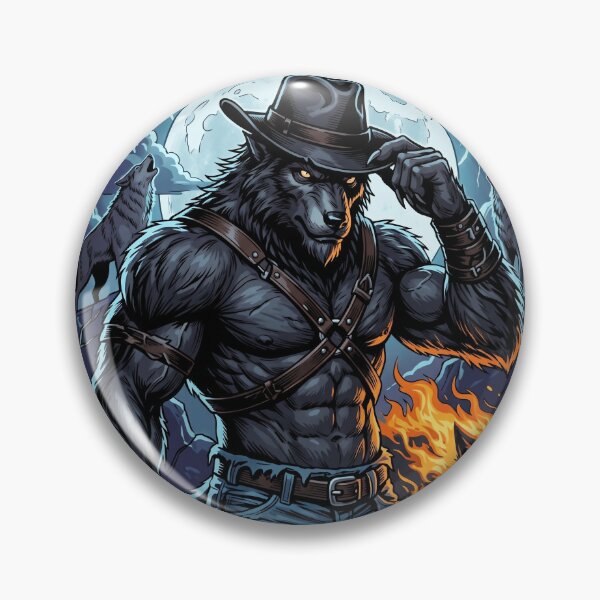 Item preview, No More Mr Nice Guy Muscular Cowboy Werewolf Retro designed and sold by Vermanartist.