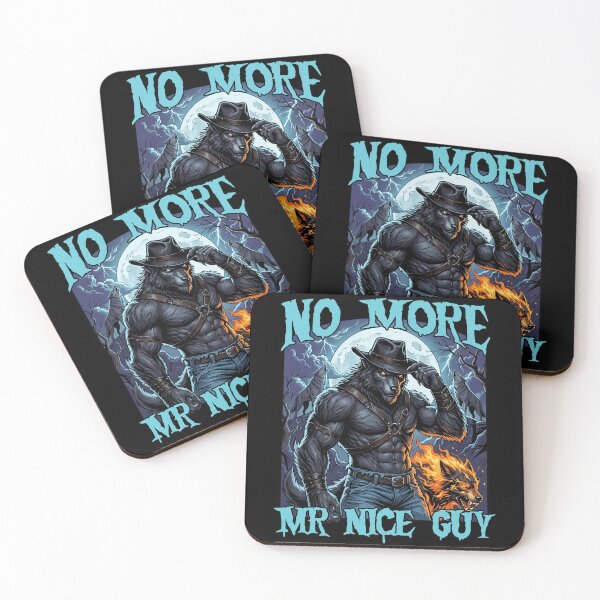 Item preview, No More Mr Nice Guy Muscular Cowboy Werewolf Retro designed and sold by Vermanartist.