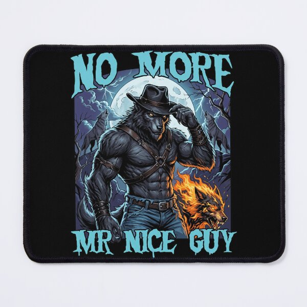 Item preview, No More Mr Nice Guy Muscular Cowboy Werewolf Retro designed and sold by Vermanartist.