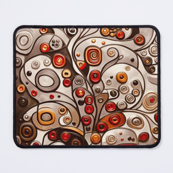 Item preview, Vase with Abstract Metallic Flowers designed and sold by Vicky Brago-Mitchell®.