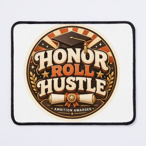 Item preview, Honor Roll Hustle Graduation Achievement Badge designed and sold by Ned_Studio.