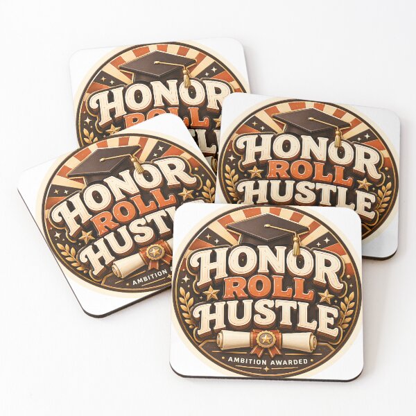 Item preview, Honor Roll Hustle Graduation Achievement Badge designed and sold by Ned_Studio.