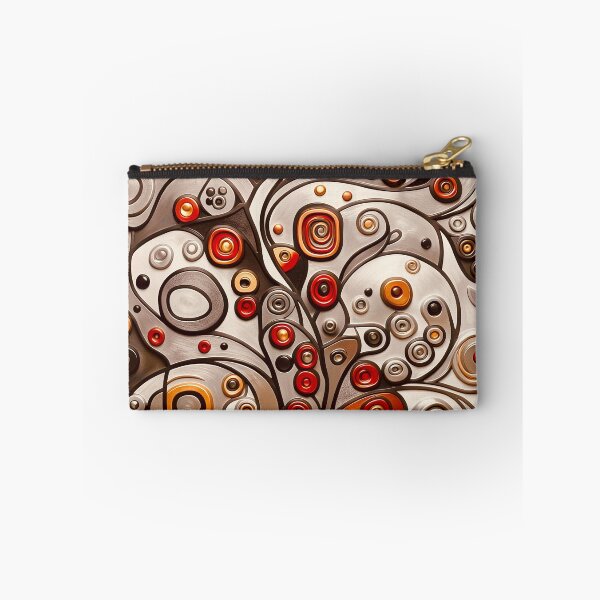 Item preview, Vase with Abstract Metallic Flowers designed and sold by Vicky Brago-Mitchell®.