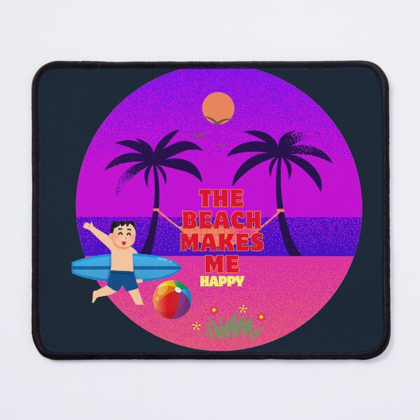 Item preview, The Beach Makes Me Happy Retro Neon Tropical Graphic designed and sold by BLUESKY11a.