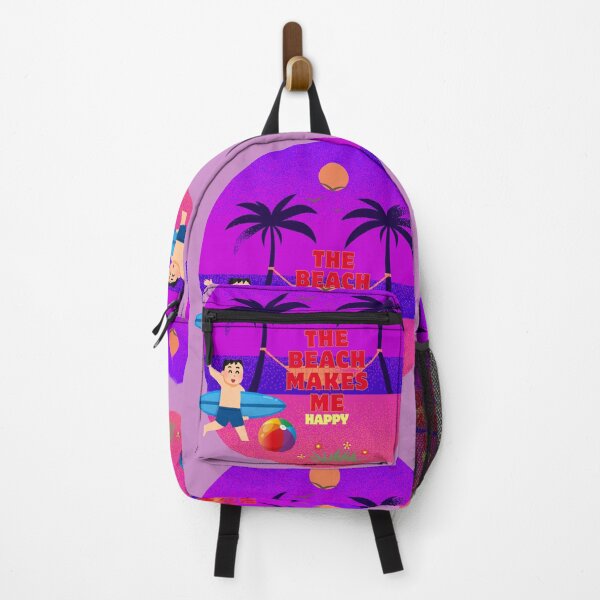 Item preview, The Beach Makes Me Happy Retro Neon Tropical Graphic designed and sold by BLUESKY11a.