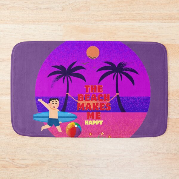 Item preview, The Beach Makes Me Happy Retro Neon Tropical Graphic designed and sold by BLUESKY11a.